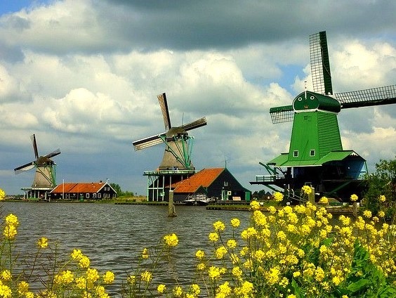 by frans.sellies on Flickr.Windmills in Zaandijk - The Netherlands.