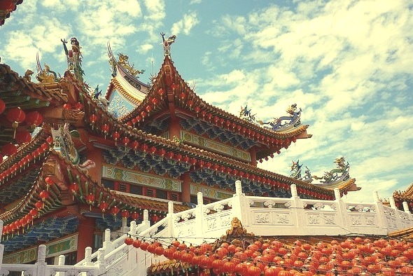 by Winnie Tan on Flickr.Red lanterns at Thean Hou Temple in Kuala Lumpur, Malaysia.