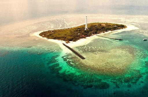 Amedee Lighthouse from above, New Caledonia