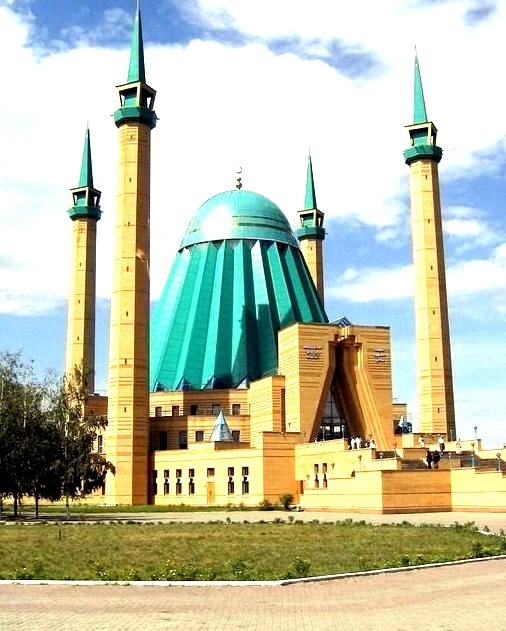 The Mashkhur Zhusup Mosque in Pavlodar, Kazakhstan.