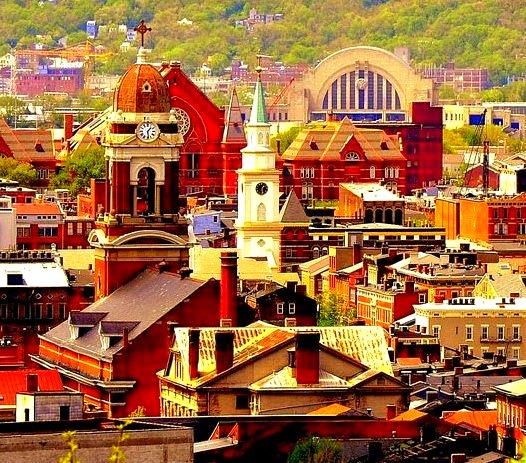 Over-the-Rhine historic district in Cincinnati, Ohio, USA