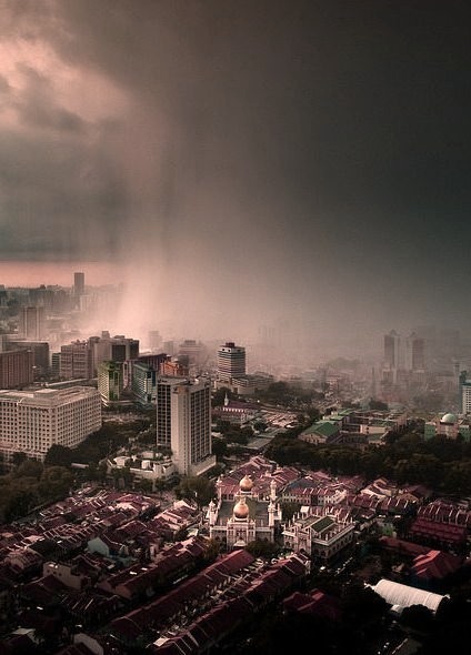 Rain over Singapore
