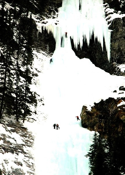 Frozen Waterfall Climbing, Lake Louise, Canada