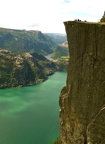 Preikestolen , one of the most famous tourist attractions in Norway