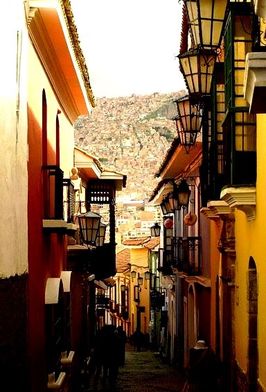 Colonial Calle Jaen in La Paz, Bolivia
