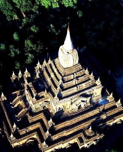 Hot air balloon ride over Bagan temples, Myanmar