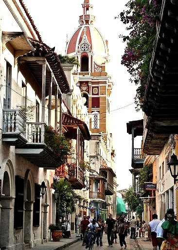 The beautiful streets of Cartagena, Colombia