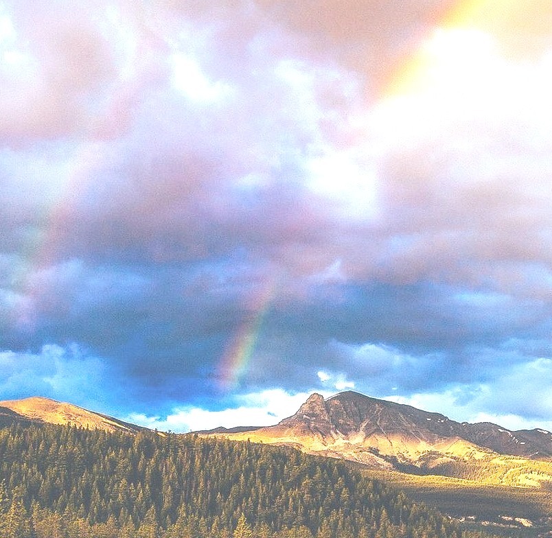 Double rainbow in Jasper National Park