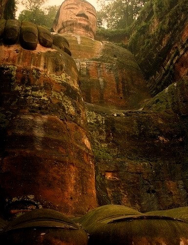 The Giant Buddha of Leshan in Sichuan / China